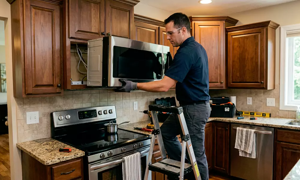 Microwave Installation in Leominster, MA
